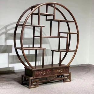 博古架实木中式展示柜多宝阁隔断大红酸枝茶叶收纳交趾黄檀置物架