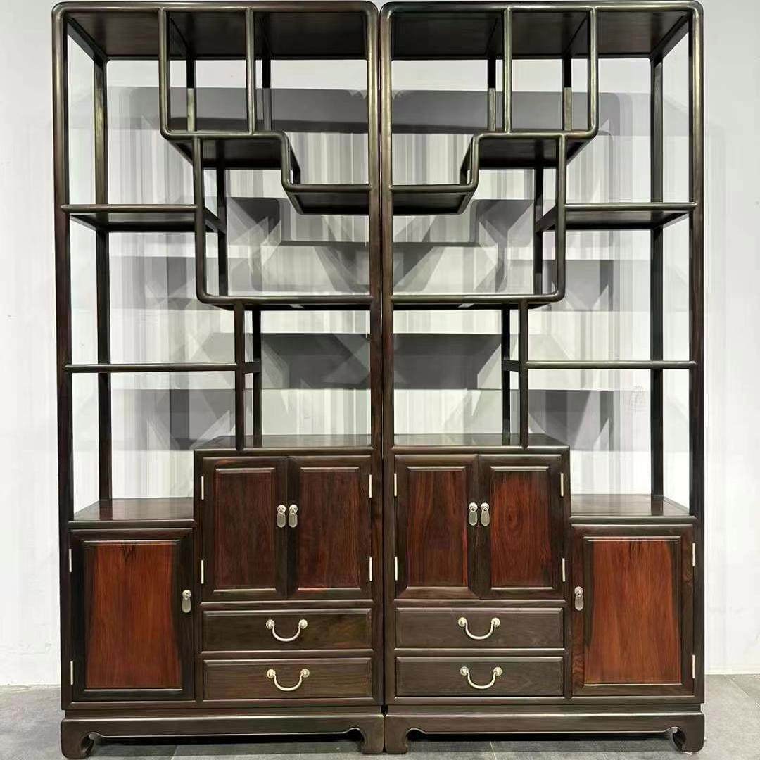 新中式红木博古架多宝阁酸枝木客厅展示柜书架隔断明清置物收纳架,住宅家具,红木博古架,淘宝优惠券,粉丝福利购,淘宝优惠卷