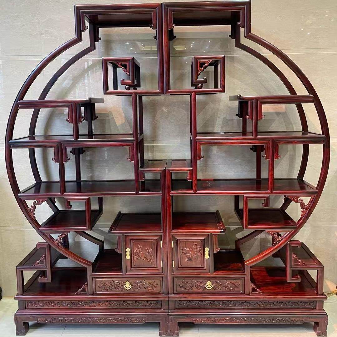 明式红木博古架书柜办公室多宝阁展示柜组合老挝大红酸枝交趾黄檀,住宅家具,红木博古架,淘宝优惠券,粉丝福利购,淘宝优惠卷