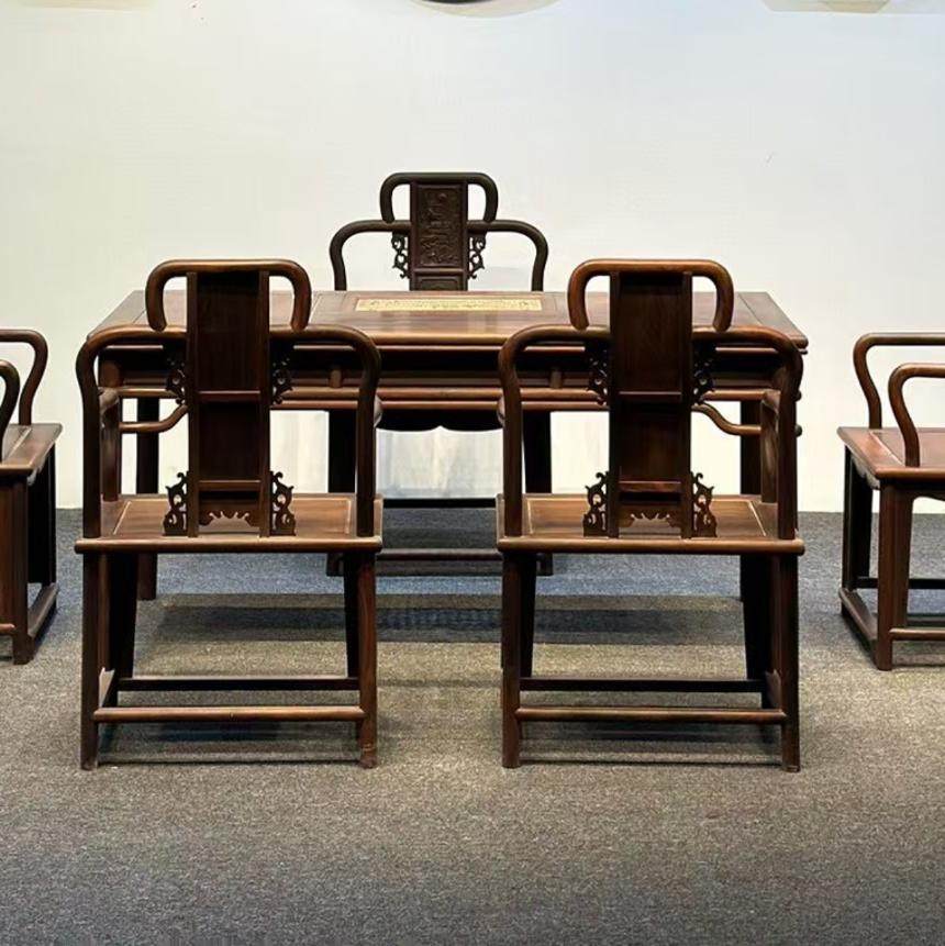 红木新中式茶台轻奢干泡茶桌老挝大红酸枝木茶桌椅交趾黄檀喝茶桌,住宅家具,红木茶桌/茶台,淘宝优惠券,粉丝福利购,淘宝优惠卷