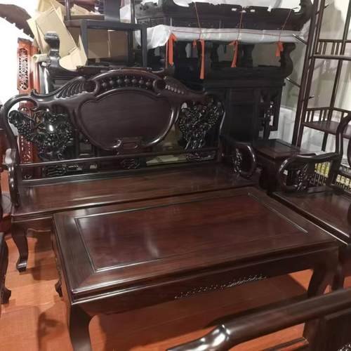 明清家具沙发客厅红木大红酸枝沙发组合交趾黄檀中式实木家具无补