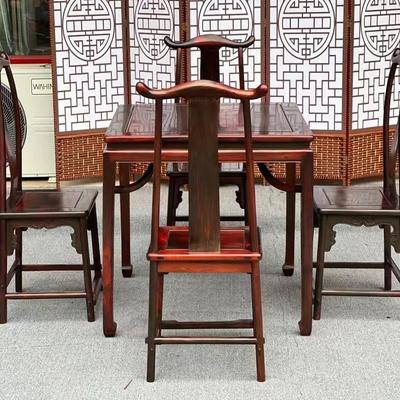 中式明式红木家具大红酸枝方桌椅中式休闲四方桌棋牌桌正方形茶桌