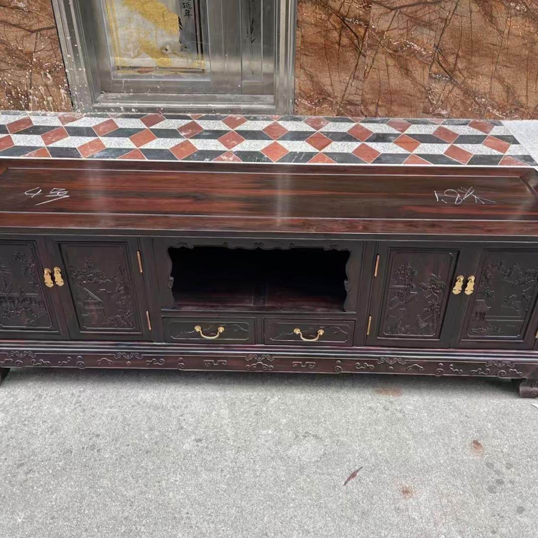 国标红木家具大红酸枝木花开富贵电视柜交趾黄檀地柜客厅影视柜,住宅家具,红木电视柜,淘宝优惠券,粉丝福利购,淘宝优惠卷