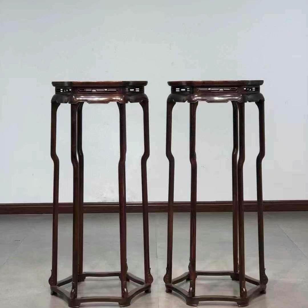 红木花架老挝大红酸枝交趾黄檀古典落地花几榫卯独板实木家具老料,住宅家具,红木边桌几类,淘宝优惠券,粉丝福利购,淘宝优惠卷
