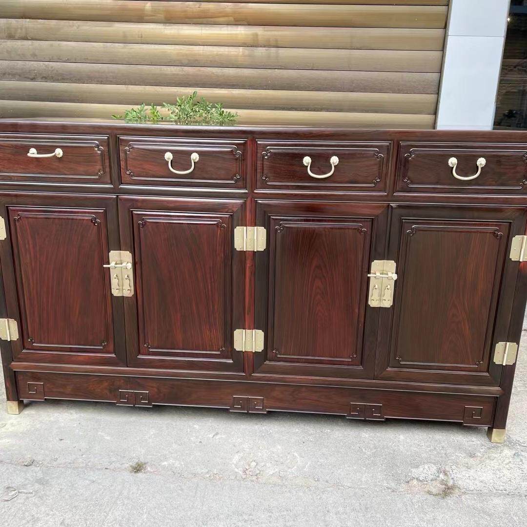 红木餐边柜老挝红酸枝储物柜交趾黄檀橱柜碗柜实木收纳柜中式酒柜