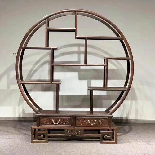 新中式酸枝木红木博古架客厅高档多宝阁酒柜置物架实木隔断展示柜