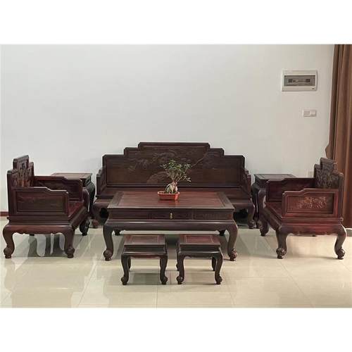 老挝大红酸枝雕光板素面厚