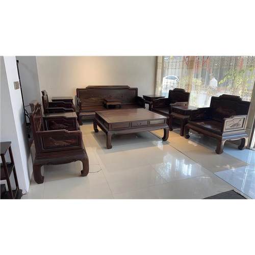 老挝大红酸枝家具木沙发实