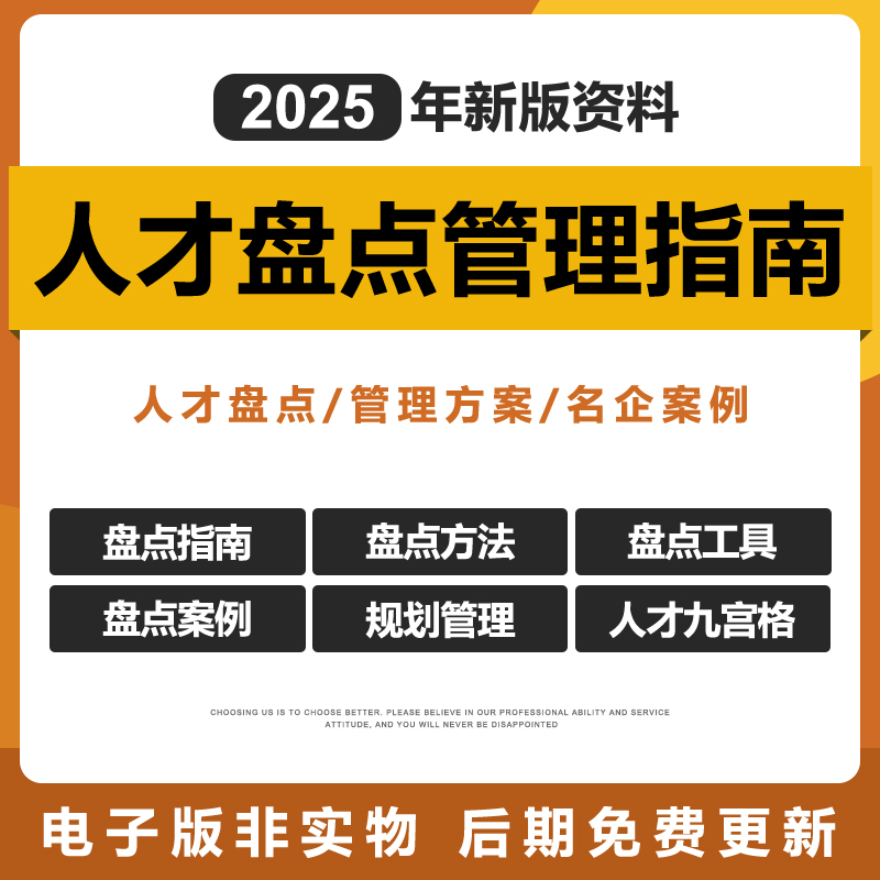 2025公司企业HR员工人才盘点管理方案指南人事才盘点工具规划手册
