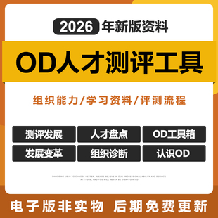2026年人事OD人才测评工具流程员工发展人才诊断公司组织发展建设