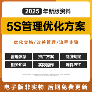 2026年企业5S管理优化流程步骤实施制度方案培训课件PPT体系搭建