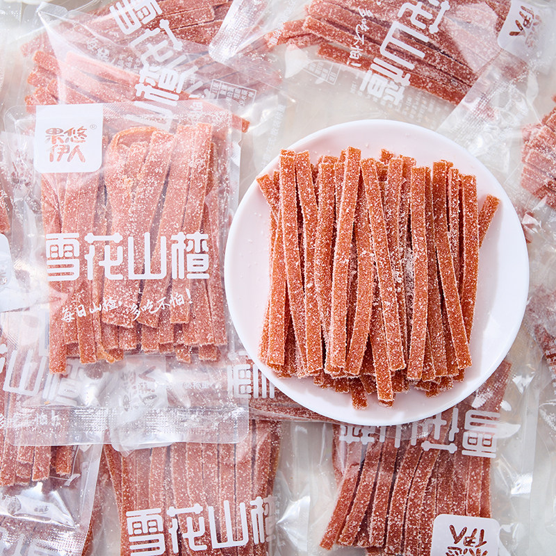 雪花山楂条独立小包装山楂制品蜜饯果脯儿童解馋休闲零食整箱批发