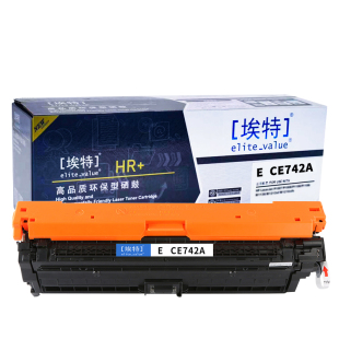 埃特(elite_value)CE742A(HR+) 适用机型惠普tCP5225DN/CP5225/CP5225N 佳能LBP9100CDN/9500/9600C黄色硒鼓