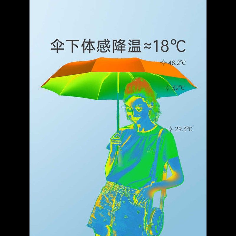 左都太阳伞遮阳超强防晒防紫外线女晴雨两用小巧便携高颜值五折伞