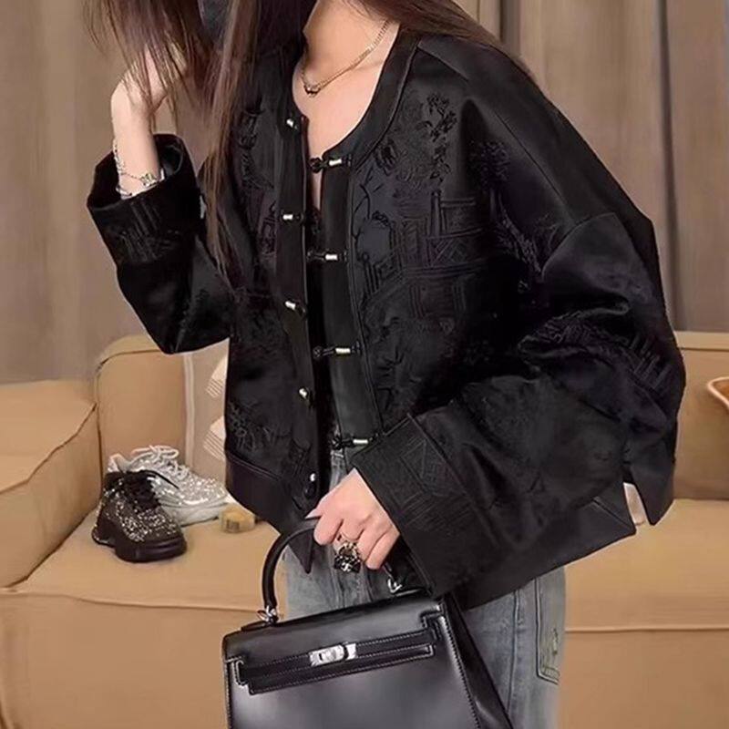 新中式短外套女士装春秋冬2024年新款小个子休闲高端国风时尚上衣