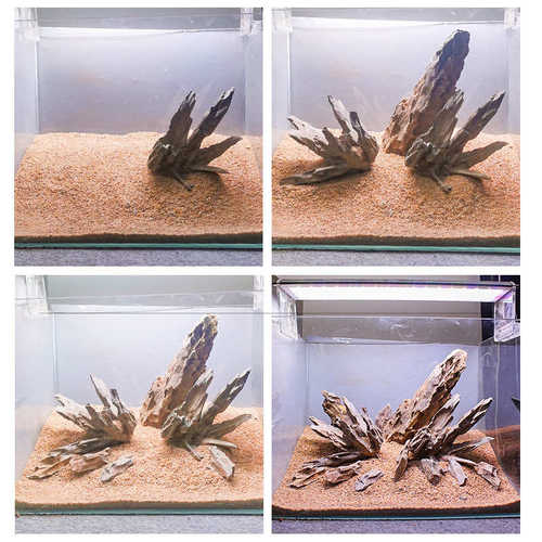 生态小鱼缸造景天然松皮石原石假山石头小峡谷骨架成品装饰套餐
