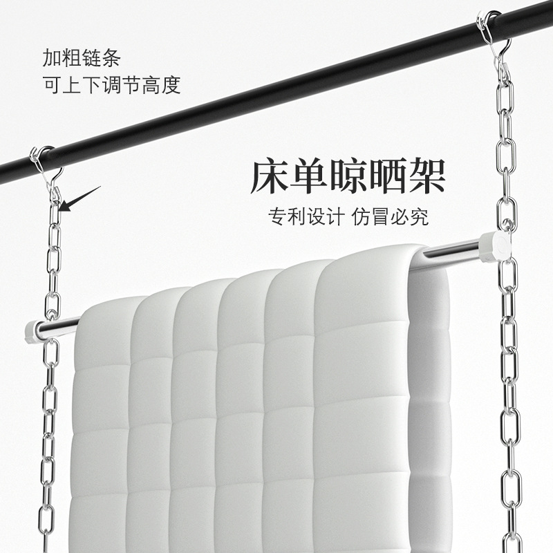 晾晒架晒被子神器不锈o钢可伸缩晾衣架冬季防风可调节升降阳台室