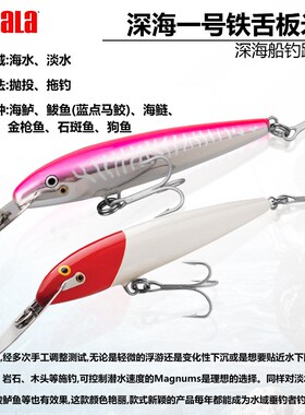 RAPALA海钓米诺乐伯乐CDMAG深海船钓远投拖钓马鲛 铁米诺路亚假饵