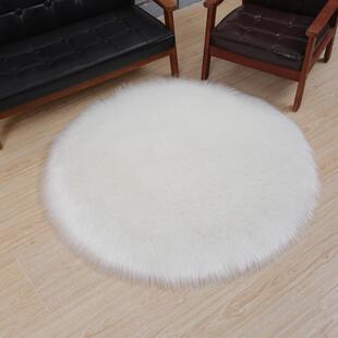 【圆形地毯】卧室床边毯梳妆凳毯毛毛地毯长毛绒装饰家用飘窗垫