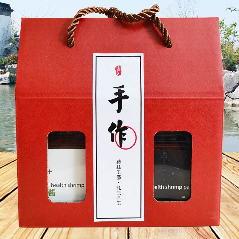 正宗碗和筷麻虾酱小礼盒180克×2瓶南通特产礼袋盐城东台虾打酱