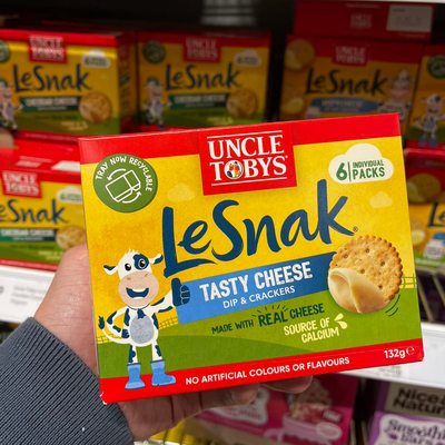三件包直邮 UncleTobys托比叔叔 Lesnak芝士蘸酱饼干酥脆6小盒
