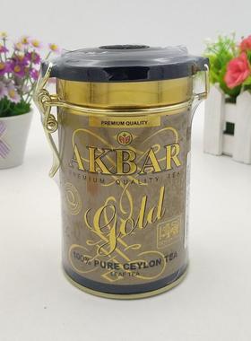斯里兰卡原装进口阿客巴锡兰高地金罐装红碎茶叶奶茶用浓香 AKBAR