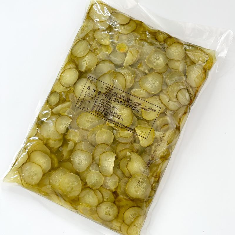 肯德基同款汉堡王牛堡汉堡用酸黄瓜片 2.5千克/袋酸青瓜榨菜泡菜