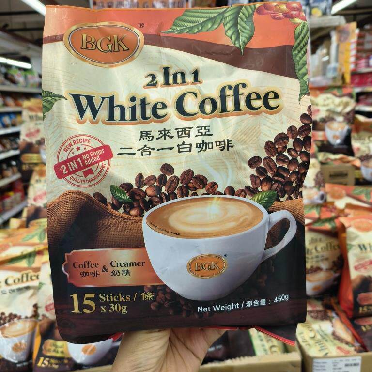 香港购BGK马来西亚白咖啡榛果味经典原味咖啡奶精540g饮品