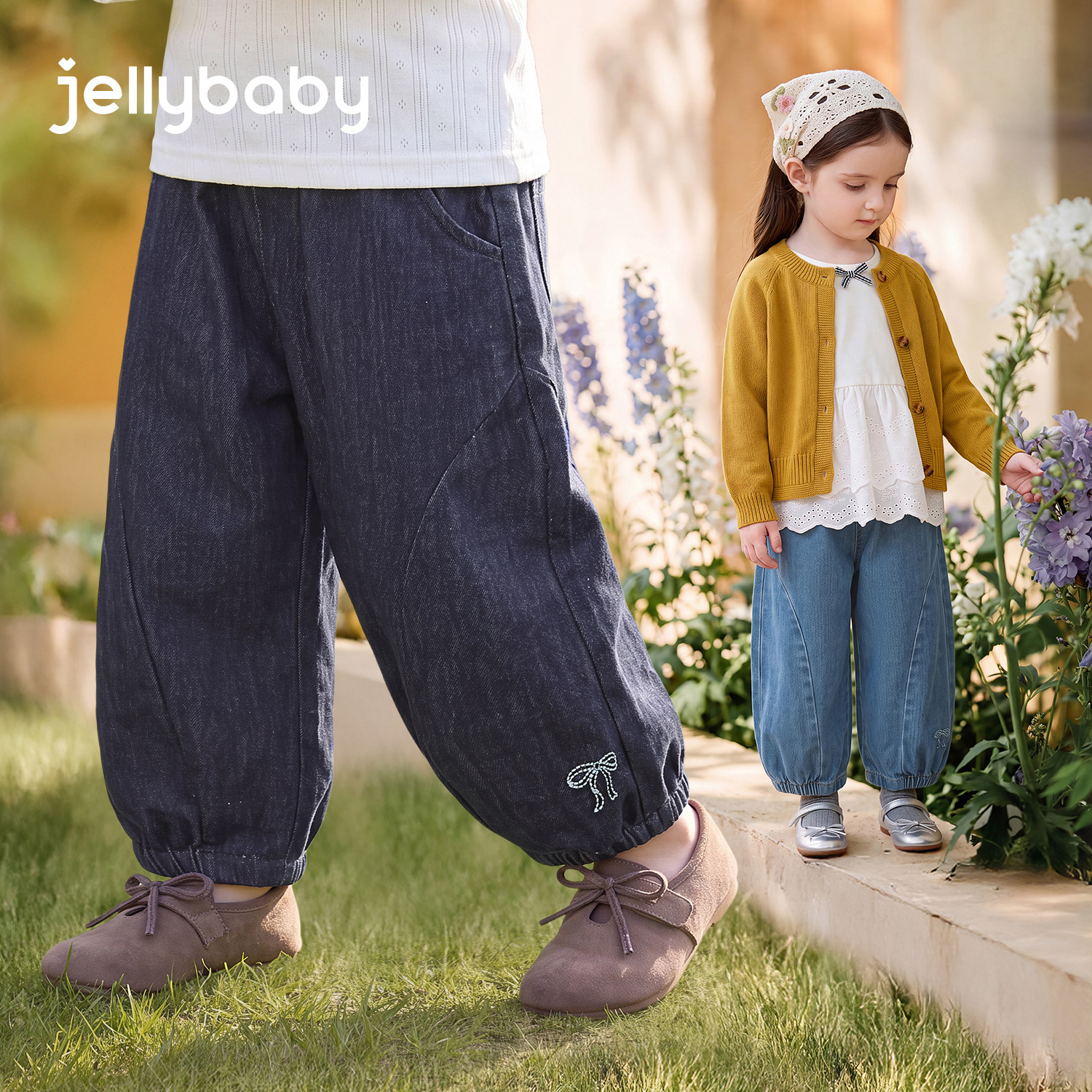 jellybaby女童牛仔灯笼裤秋季图片