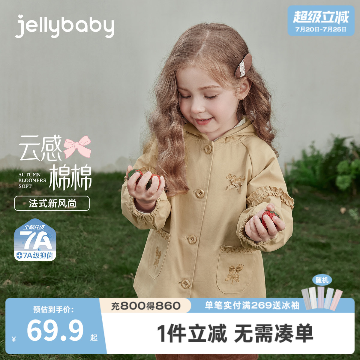 儿童春款外套英伦风小女孩开衫宝宝春装新款洋气三岁女童风衣春秋