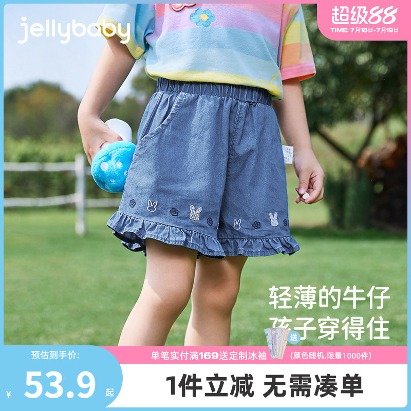 女童牛仔短裤夏小女孩夏季轻薄休闲裤中小童纯棉夏装宝宝新款裤子