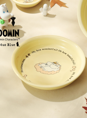 moomin姆明家用餐盘米饭碗套装高颜值陶瓷盘子碗碟面碗深盘菜盘