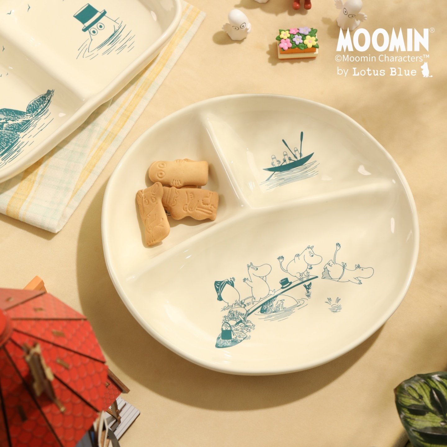 moomin姆明分格餐盘大人减脂减肥专用一人食家用高级感可爱高颜值