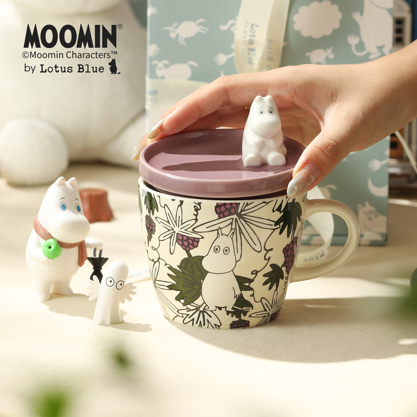 精致好看的杯子带盖陶瓷马克水杯