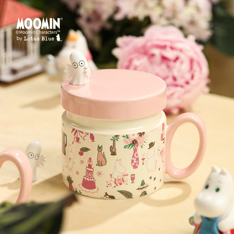 高颜值卡通马克杯带盖