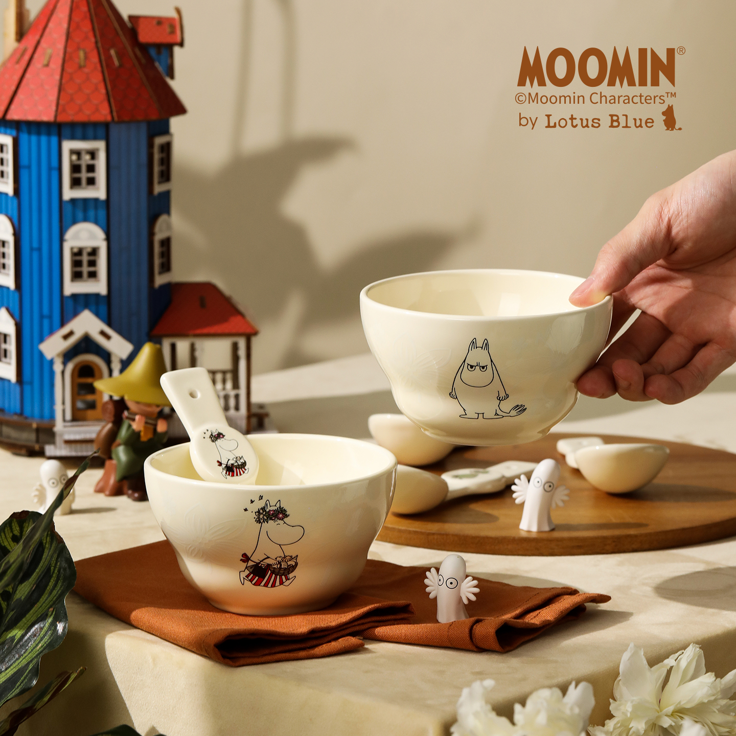 姆明陶瓷卡通大众防烫耐高温碗