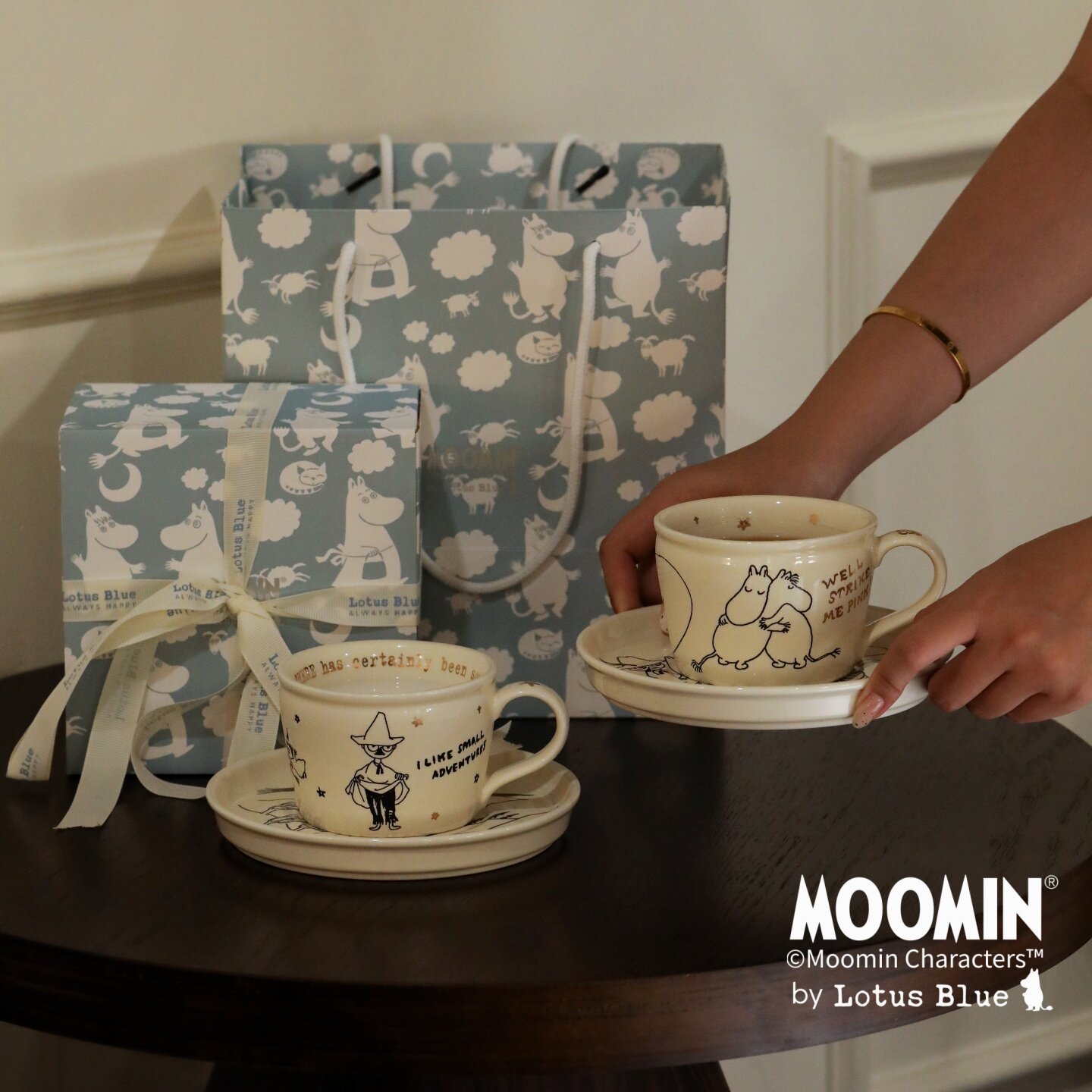 姆明高颜值咖啡杯碟轻奢高级感