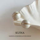 2025新款 珐琅耳钉女银针高级感轻奢小众独特气质耳环大气耳饰 法式