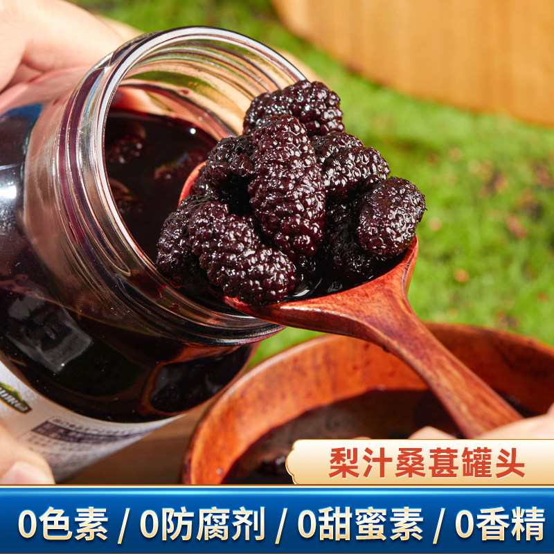 【时令大果】果汁桑葚罐头无添加剂即食新鲜健康传统水果饮料瓶装