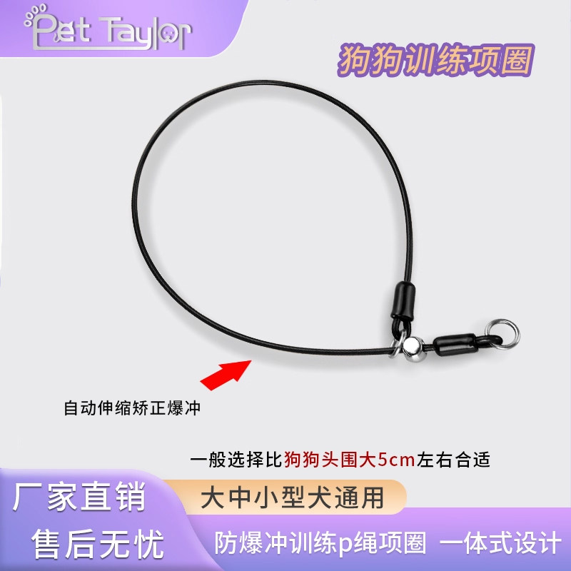 狗狗项圈防爆冲p字狗脖子项圈大型犬狗圈通用小型犬防勒手防脱p绳