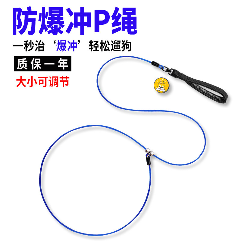 狗狗牵引绳宠物外出狗脖子项圈p绳训犬专用狗链小型p链大型犬狗绳