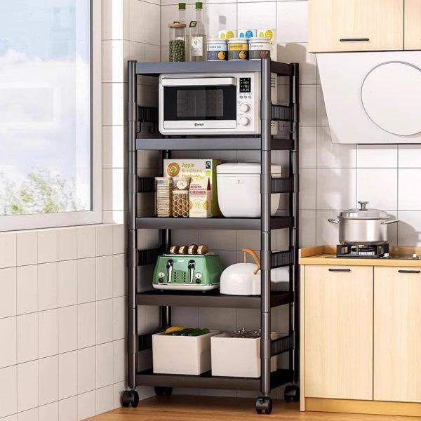 厨房置物架落地多层家用放锅具收纳架微波炉烤箱多功能夹缝储物架,厨房/烹饪用具,微波炉置物架,淘宝优惠券,粉丝福利购,淘宝优惠卷