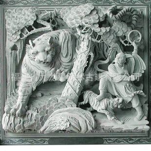 石雕汉白玉浮雕壁画青石浮雕照壁墙文化墙玄关屏风人物草地雕窗花