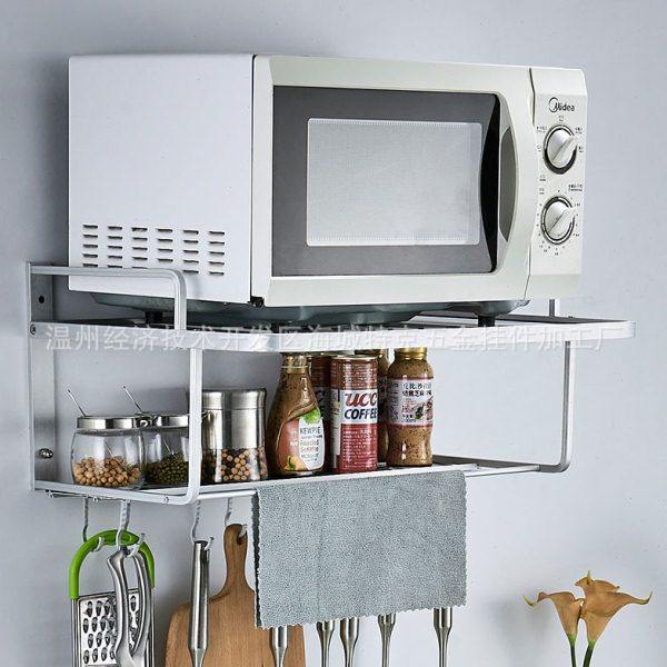 太空铝微波炉架微波炉置物架2层烤箱支架厨房收纳架子挂架储物架,厨房/烹饪用具,微波炉置物架,淘宝优惠券,粉丝福利购,淘宝优惠卷