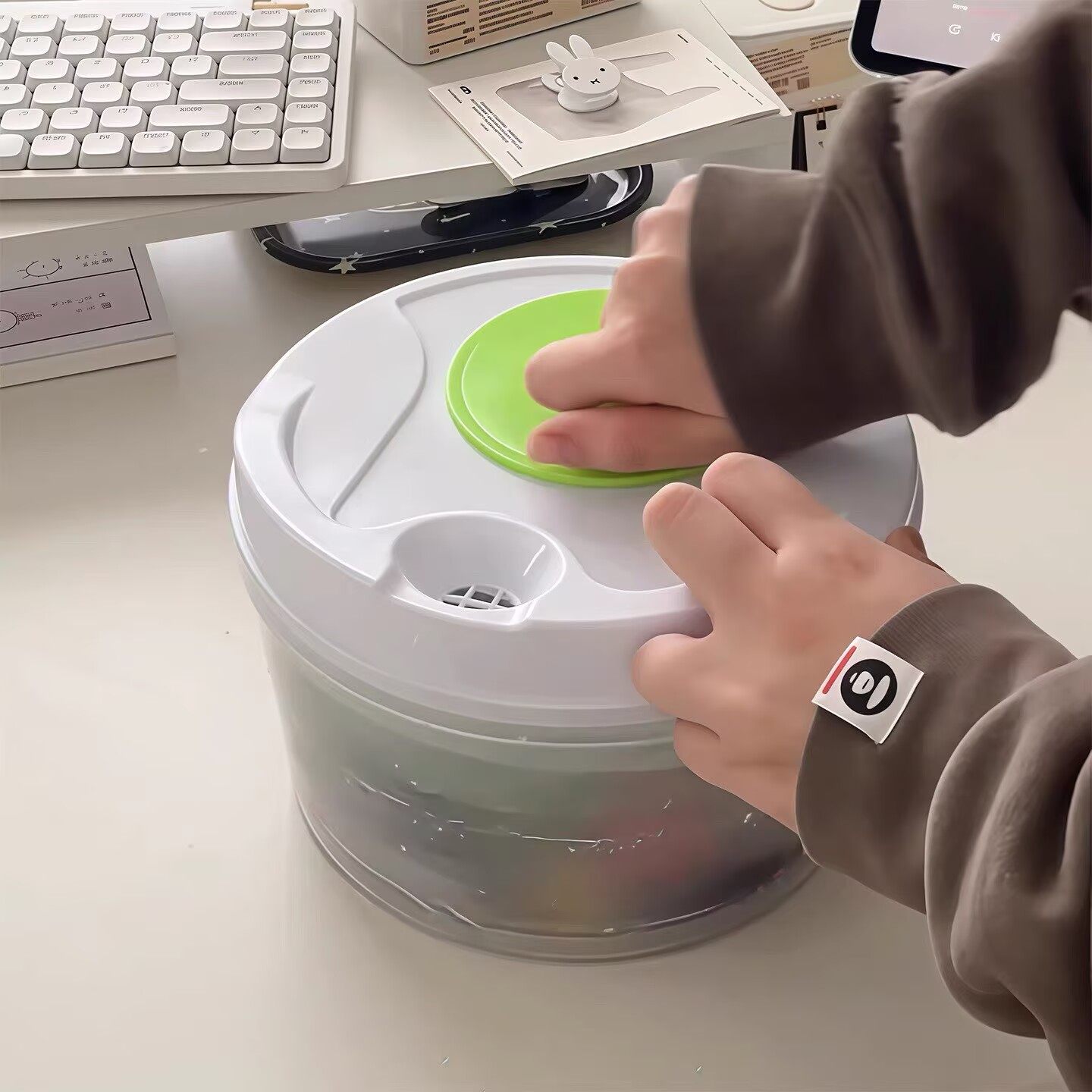 蔬菜脱水器家用手动沙拉甩水菜篮厨房甩干机洗菜水果控水沥水神器,厨房/烹饪用具,手动果蔬脱水器/甩水器,淘宝优惠券,粉丝福利购,淘宝优惠卷