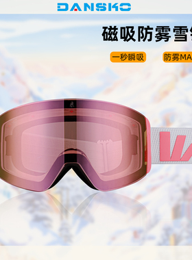 Weishi滑雪镜护目镜磁吸高清 双层防雾防风防沙 可戴近视眼镜装备