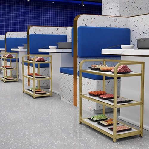 多层菜架火锅店烧烤食物架子商用饭店餐厅厨房菜品摆菜盘置物架子