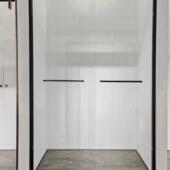 304F979T98M不钢淋浴间门干湿分离一字型玻隔断璃卫生移门锈推门