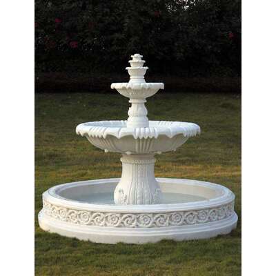 大型欧式泉别流水摆66021件鱼池户外墅装庭院花园水景婚庆喷饰白