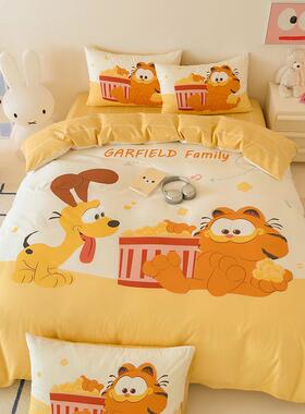 全棉卡通四件件纯棉男套孩儿童被学生HNU三套床单床笠床套上用品